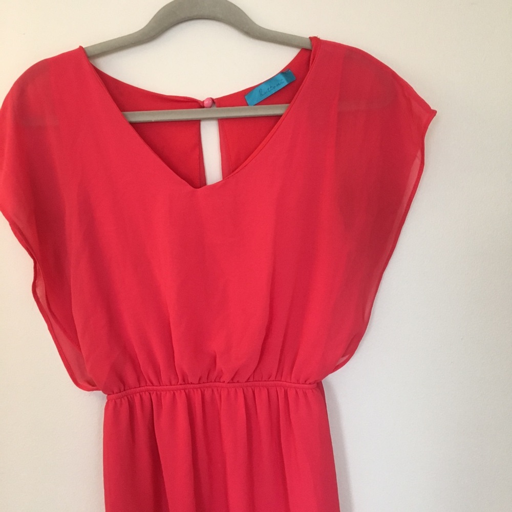 Pink slit back sundress